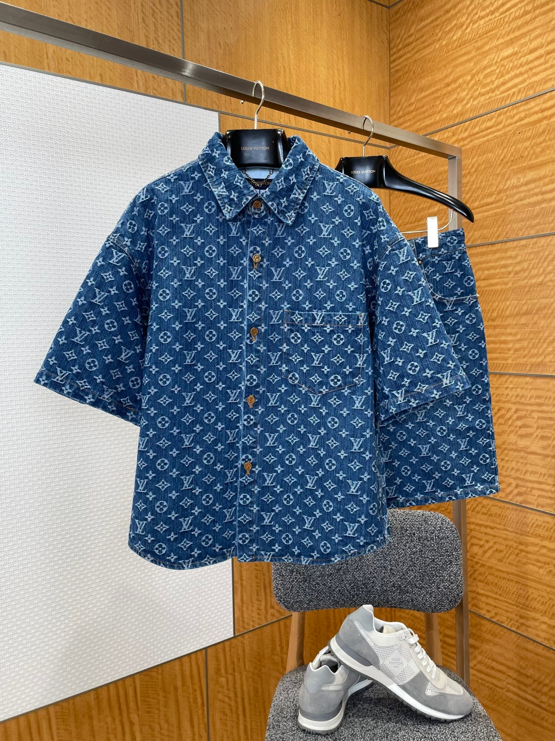 LV Denim Shirt & Pant Set