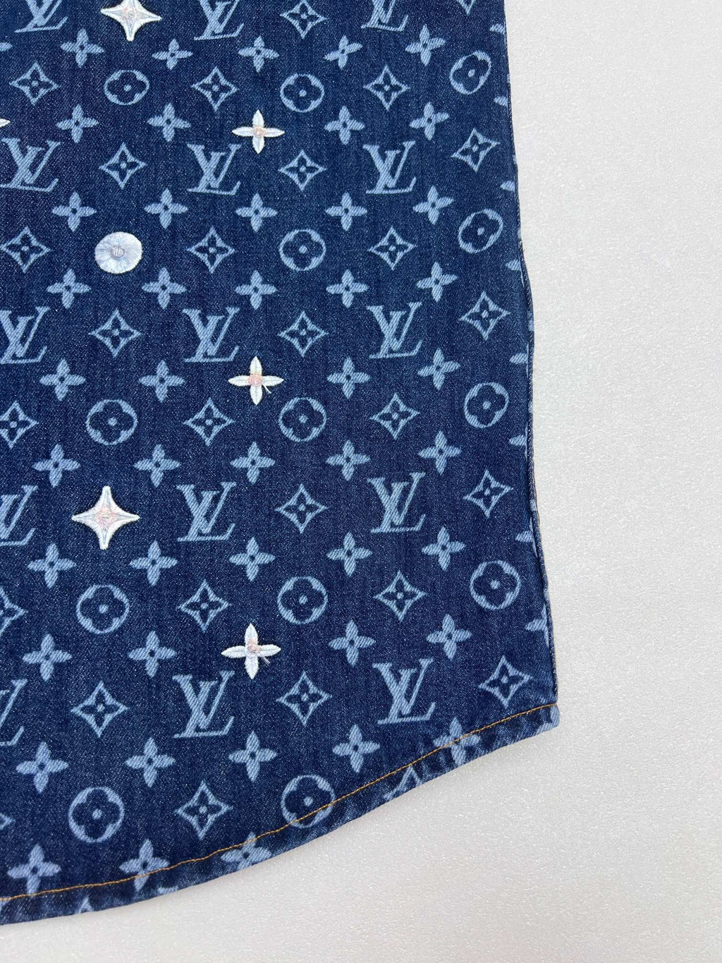 LV Denim Short-Sleeve Shirt