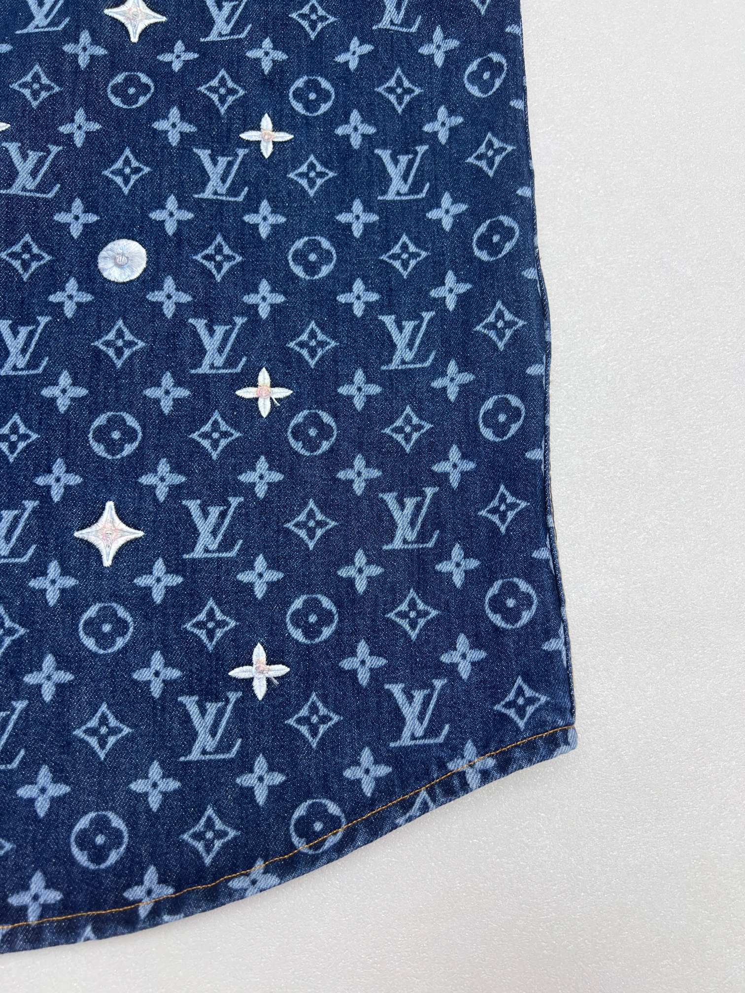 LV Denim Short-Sleeve Shirt