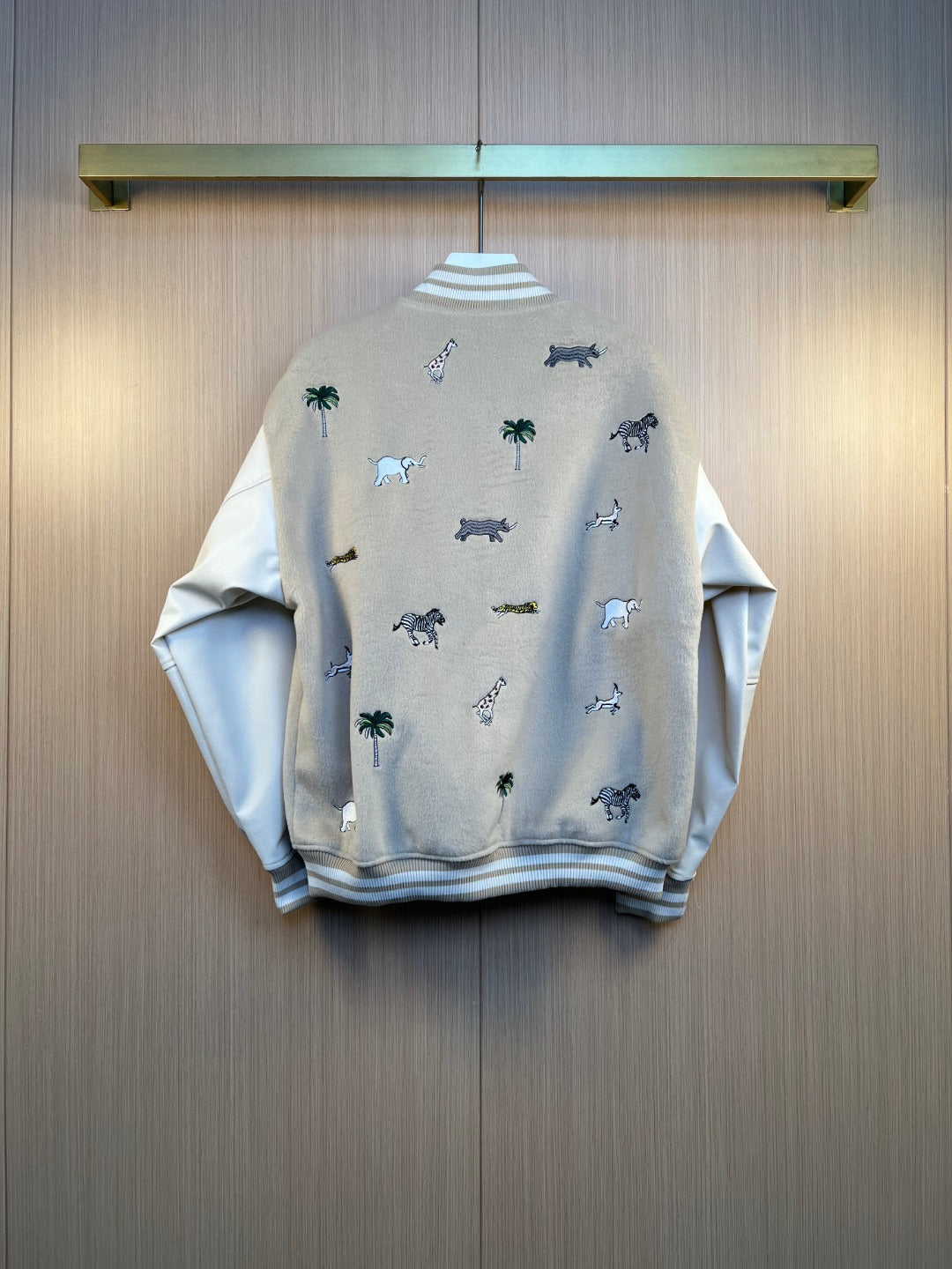 LV Baseball Jacket with Animal Embroidery