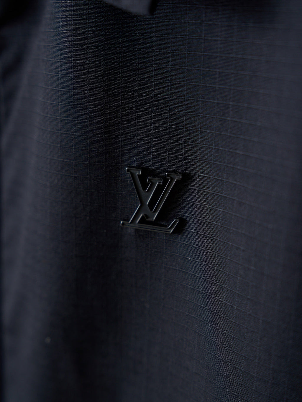 LV Leather Zipper Work Jacket