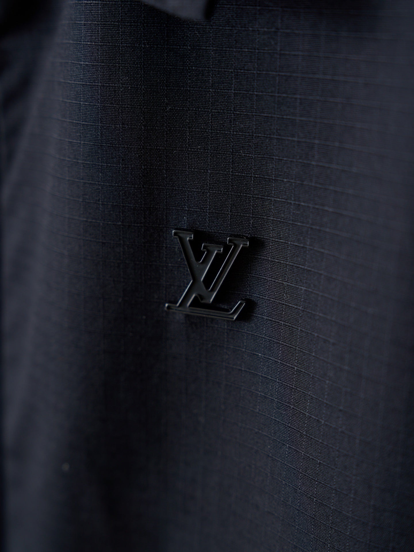LV Leather Zipper Work Jacket