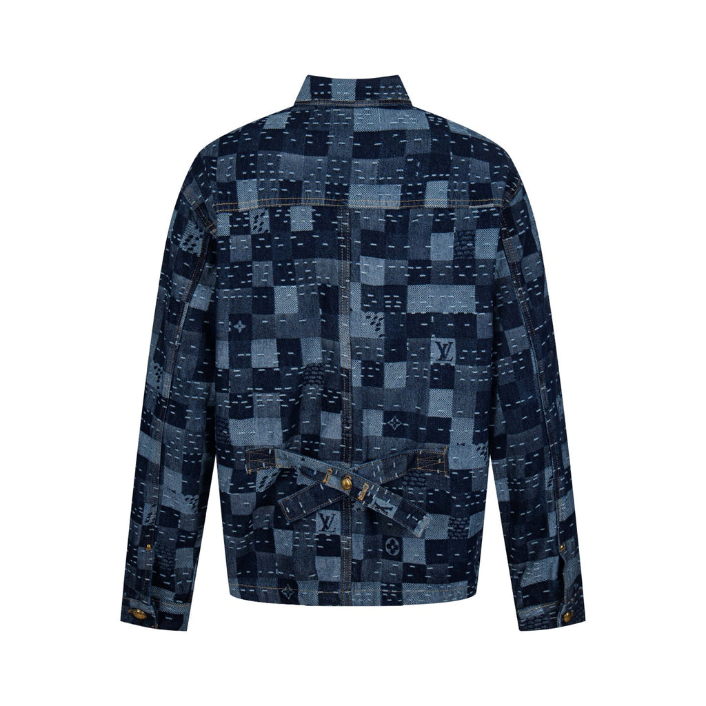 LV Denim Belted Jacket