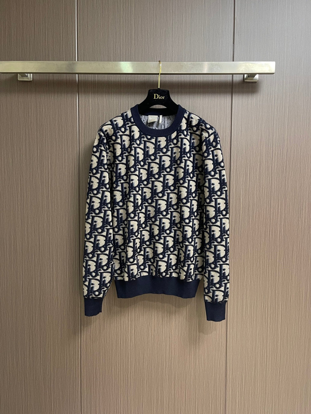 Dior Monogram Jacquard Crew Neck Sweater