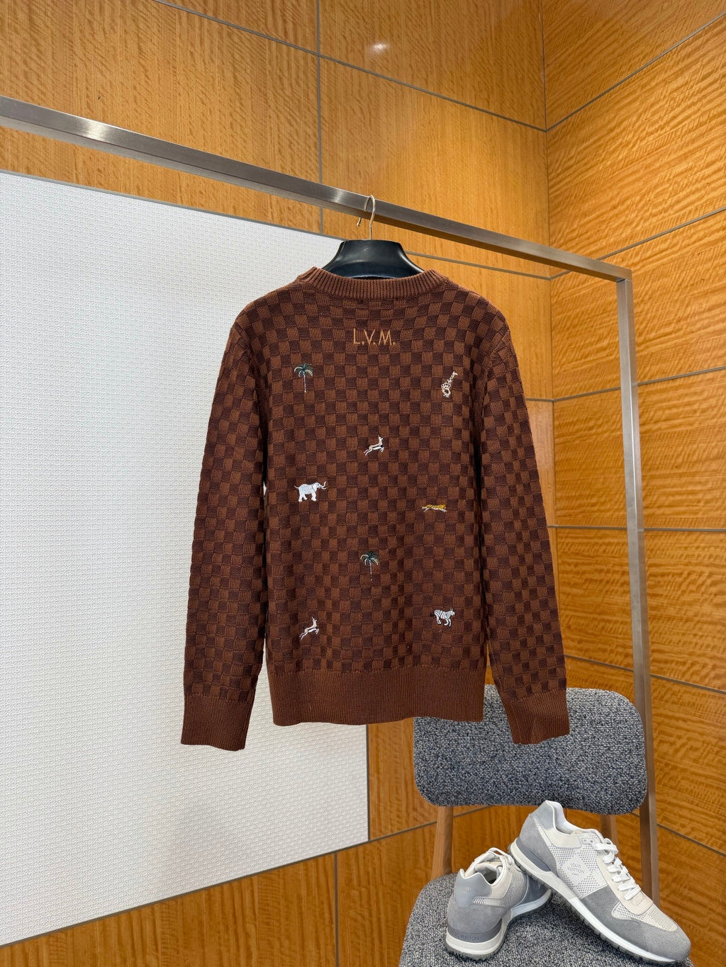 LV Animal Embroidery Sweater