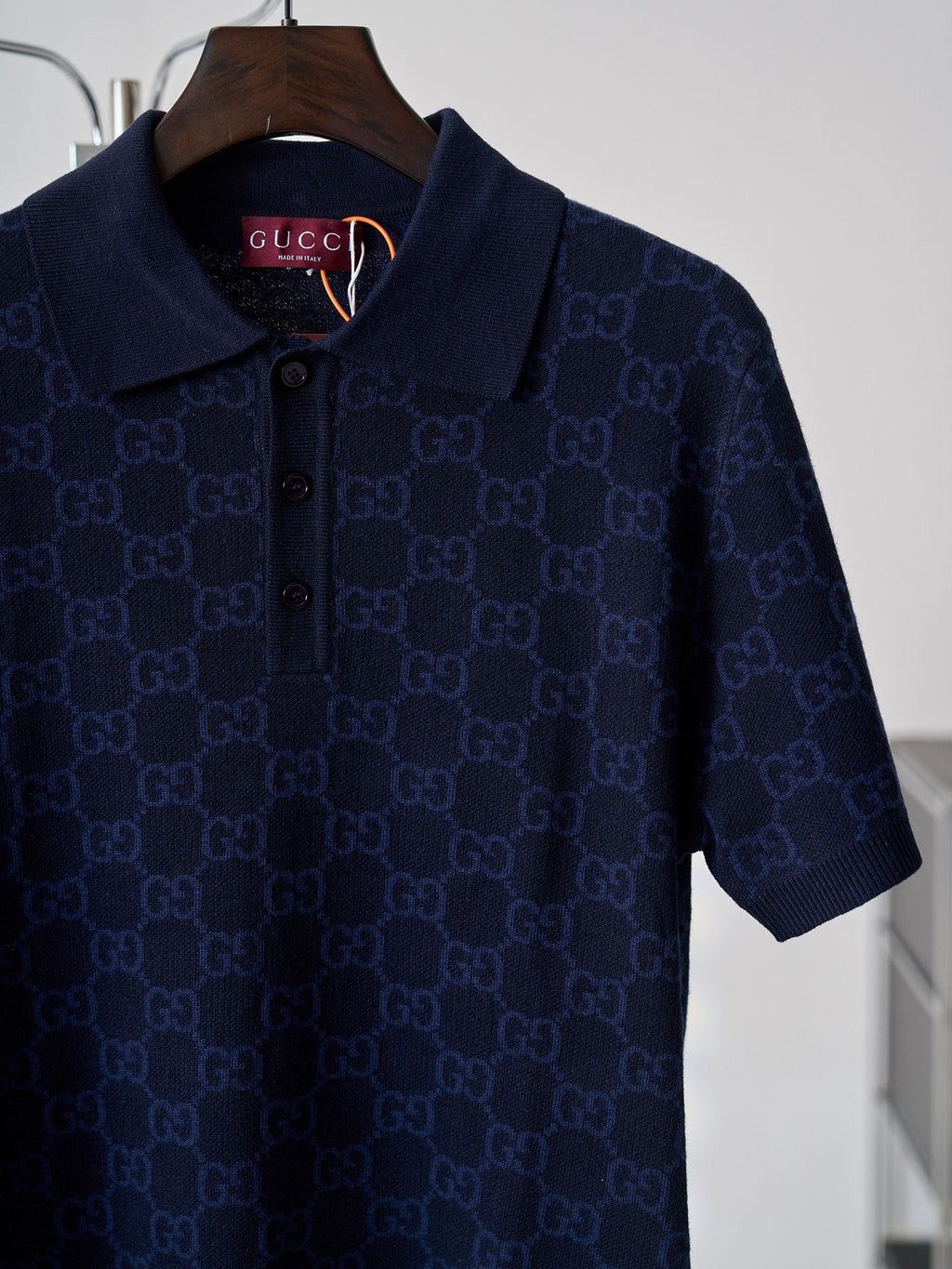Gucci Jacquard All-over Knit Polo shirt