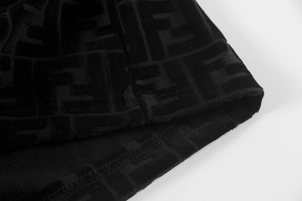 Fendi Mongram Jacquard Velvet Shorts