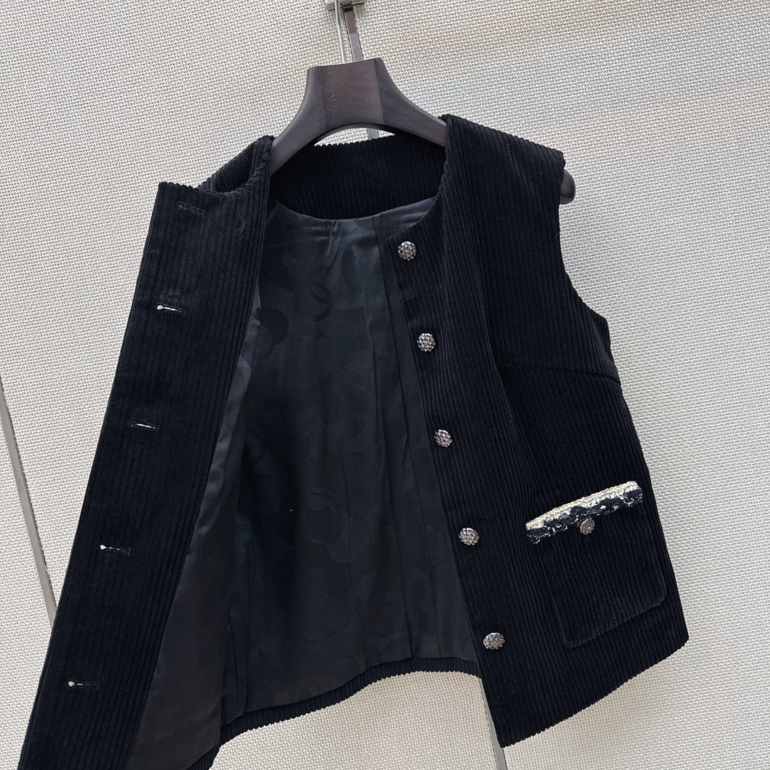 Chanel Corduroy vest women's