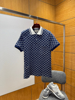 Gucci Vintage Jacquard Stretch Cotton Shirt