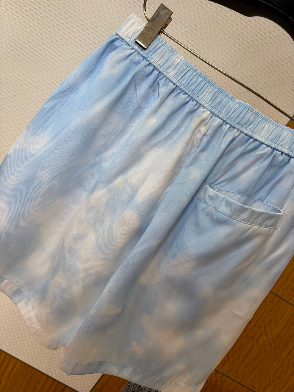 LV Blue & White Tie Drawstring Shorts