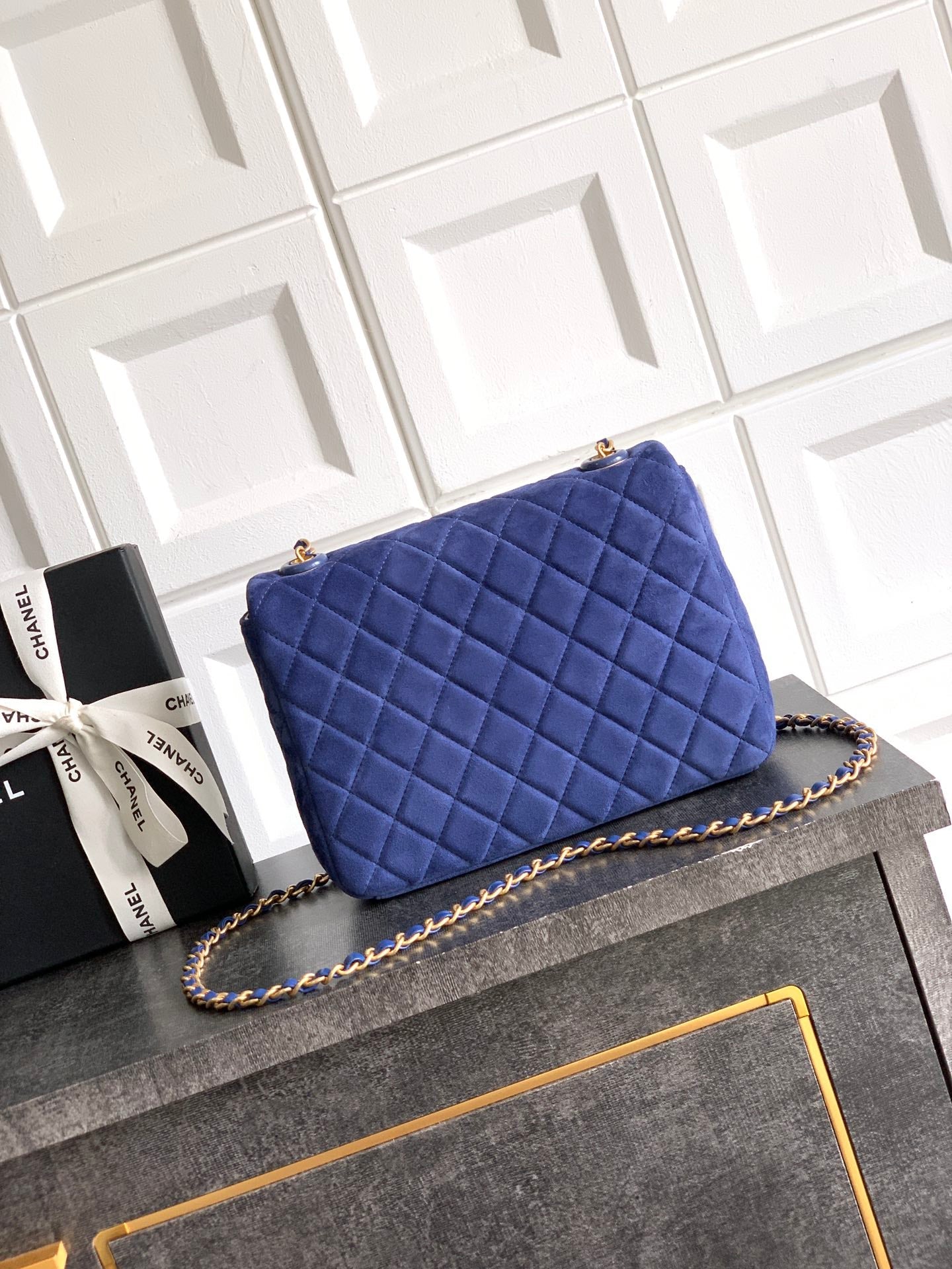 Chanel Royal Blue Suede Bad