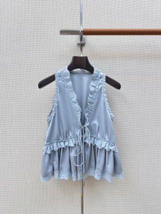 Chanel V Neck Sleeveless Top - Women