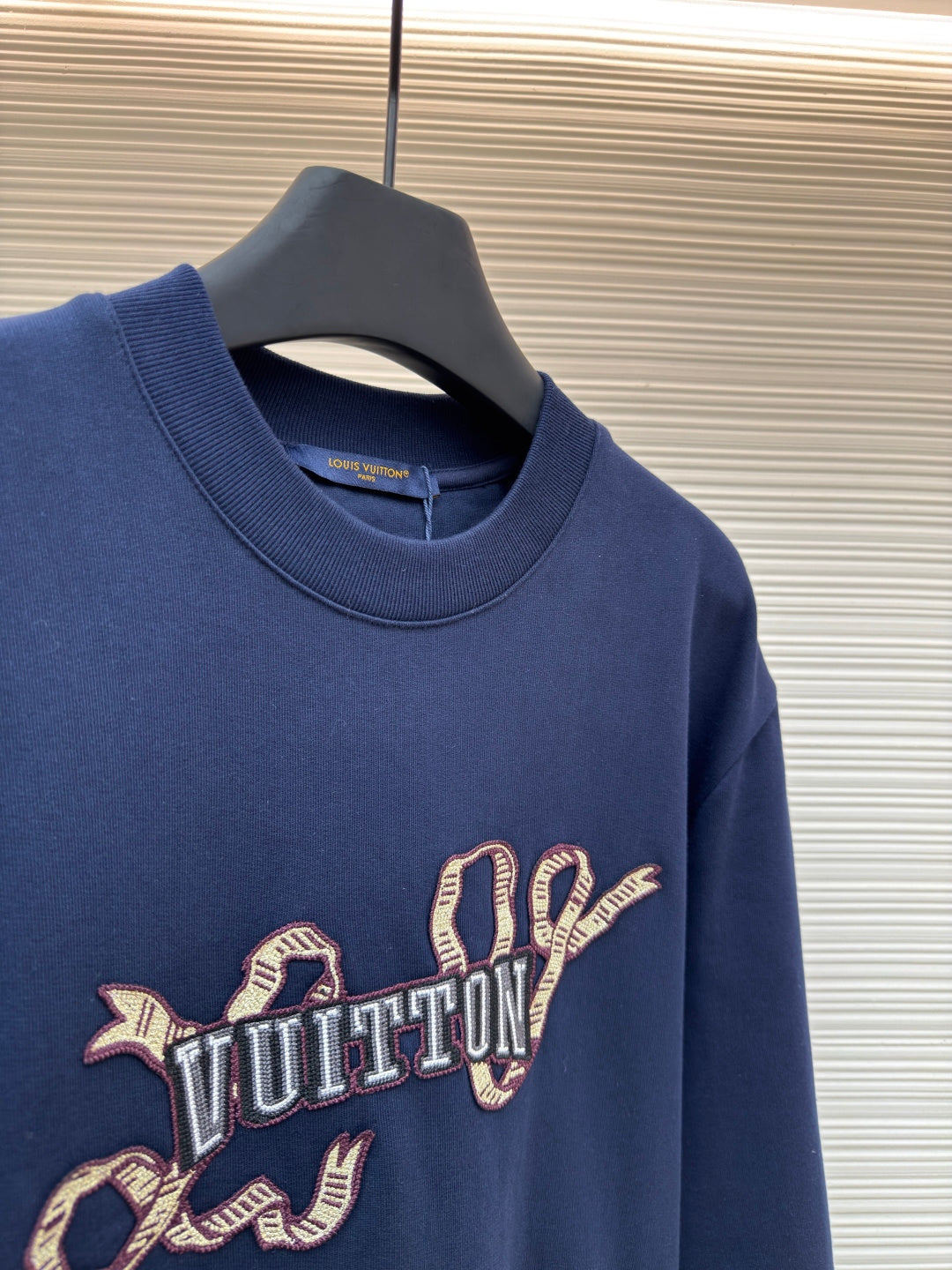 LV Pearl Yarn Patchwork Sweatshirt