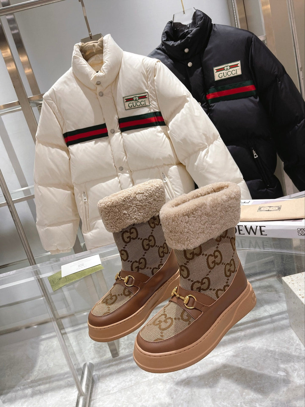 Gucci Monogram Boots