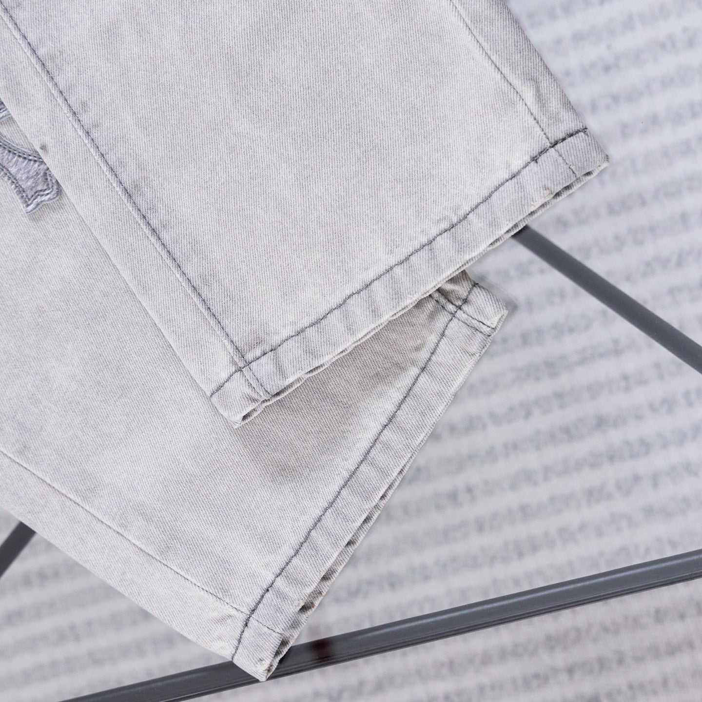Chrome Heart ×Levi Patchwork Straight-Leg Jeans