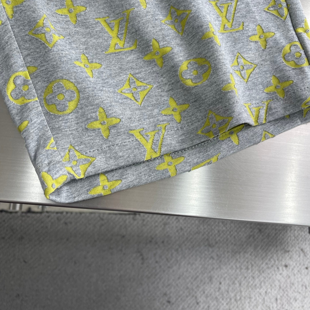LV Burnout Patchwork Shorts