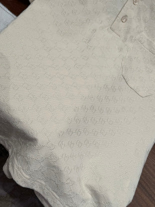 Gucci Vintage Jacquard Stretch Cotton Shirt