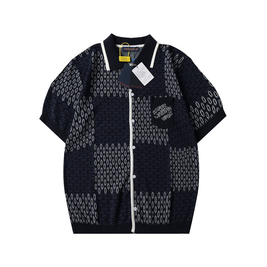 LV checked Knit Shirt