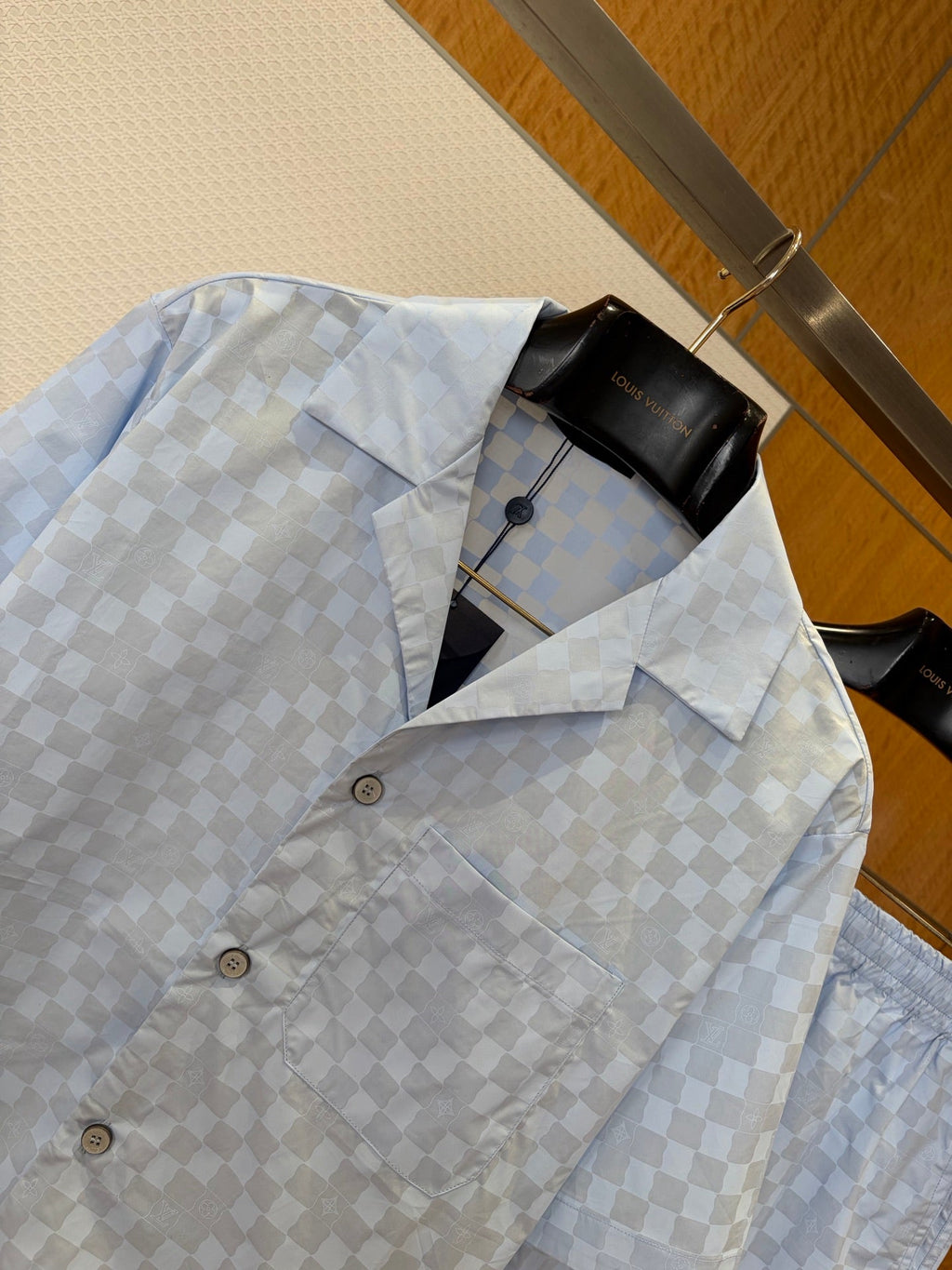 LV Casual Short-Sleeve Shirt & Short Set