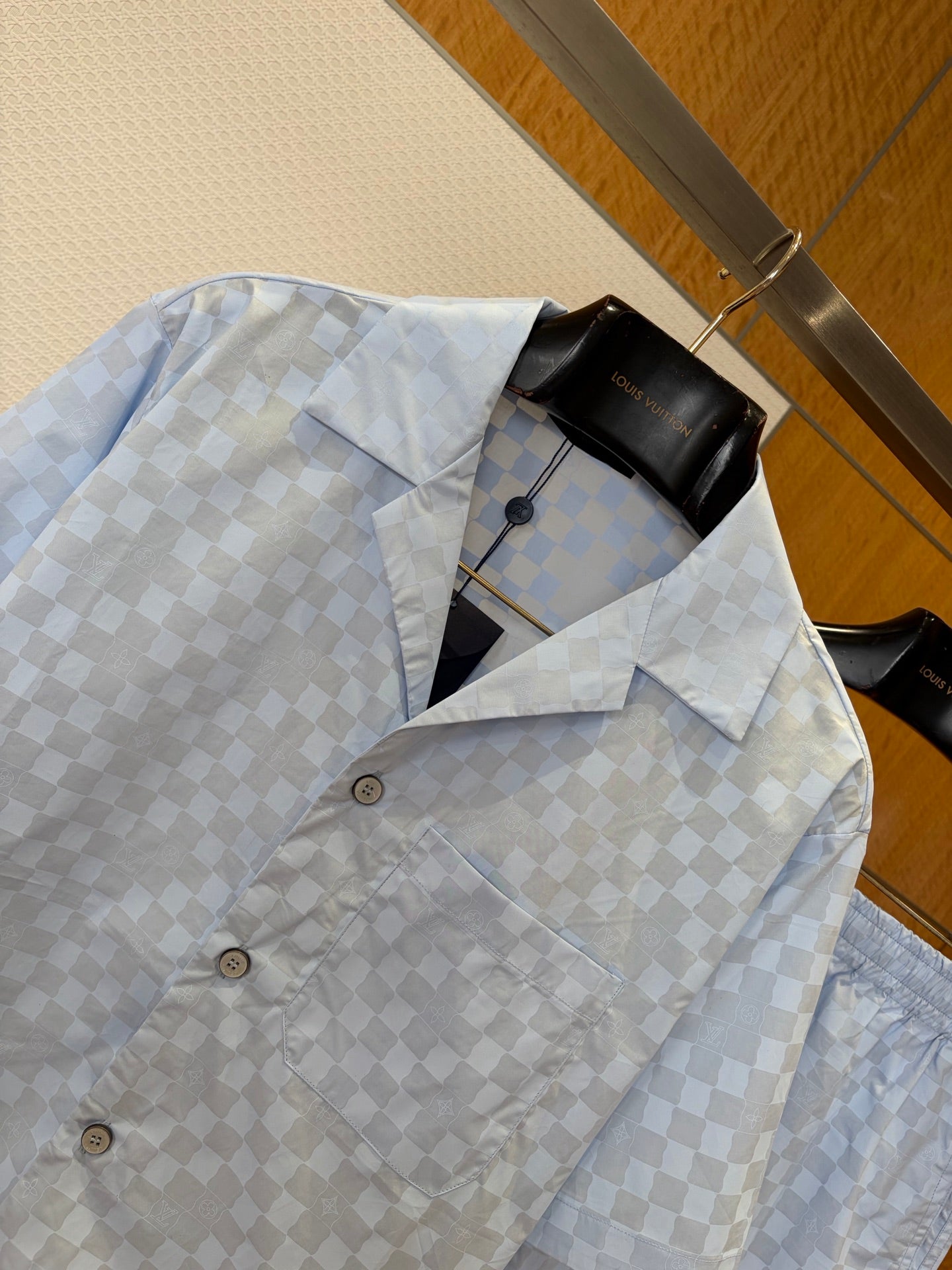 LV Casual Short-Sleeve Shirt & Short Set