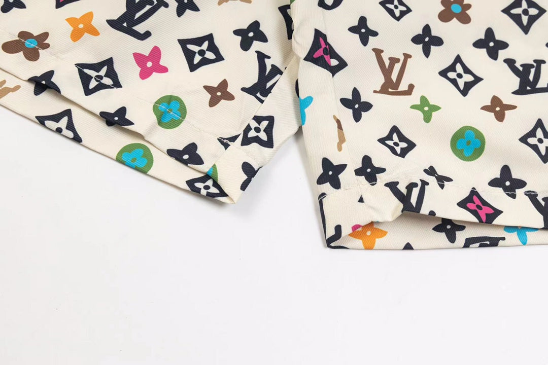 LV Mulberry Silk Shorts