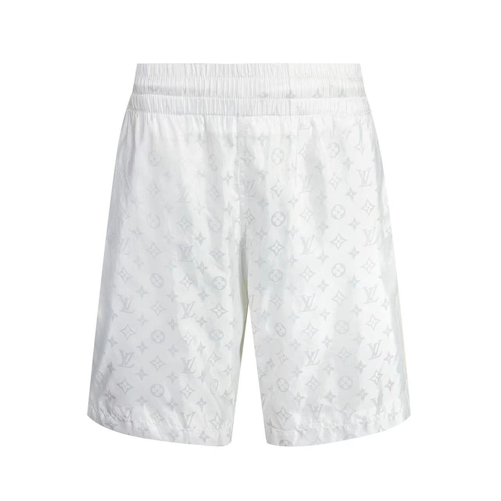 LV jacquard Silk Elastic Drawstring Shorts
