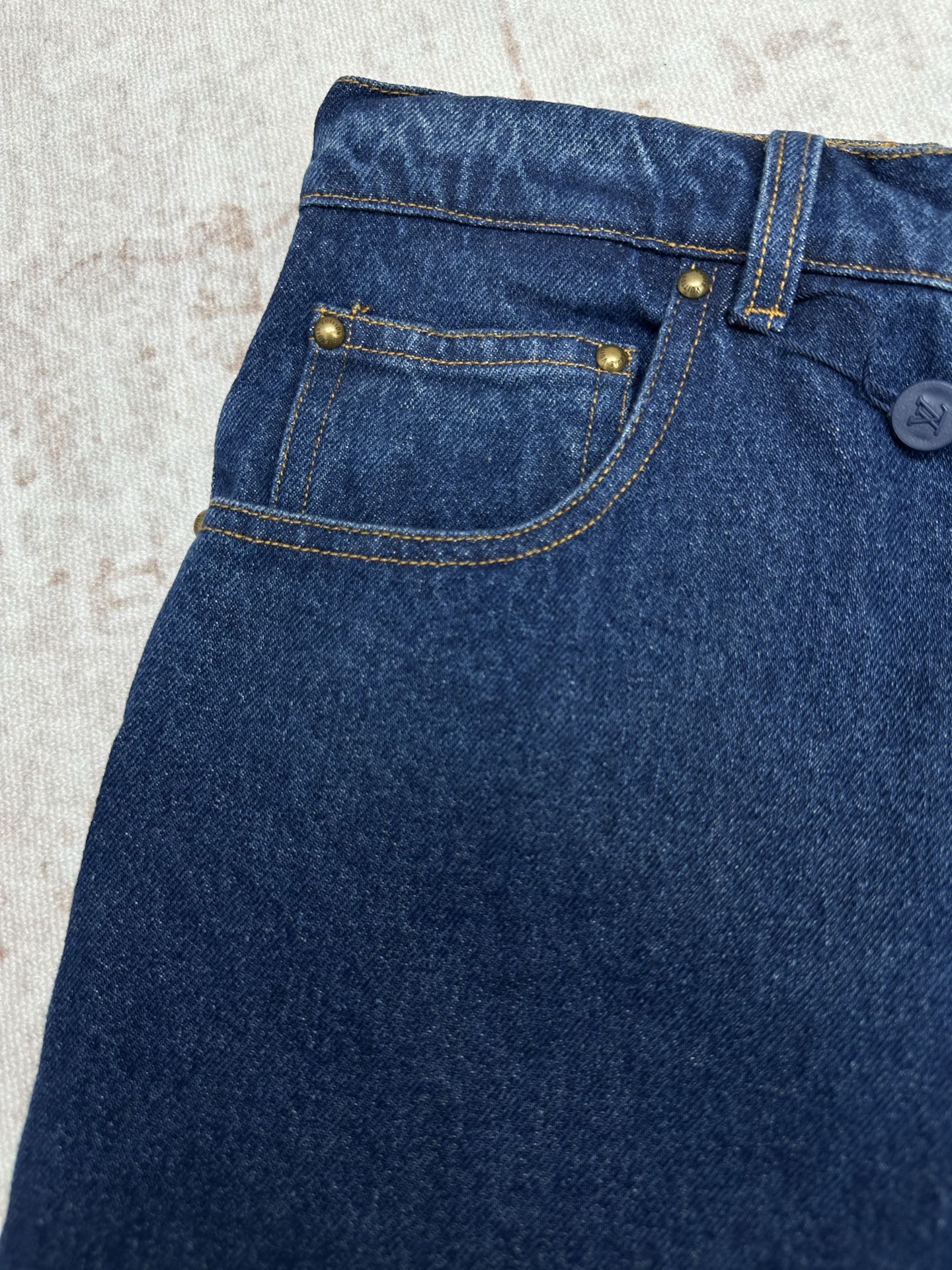 LV Monogram Cuffed Jeans