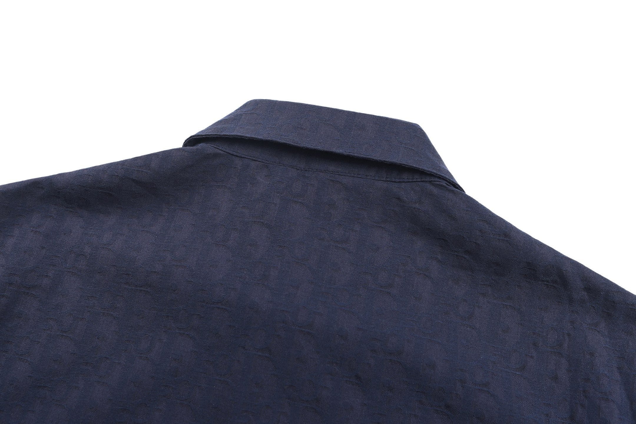 Dior Subtle Pattern & 3D Jacquard Short Sleeve Shirt