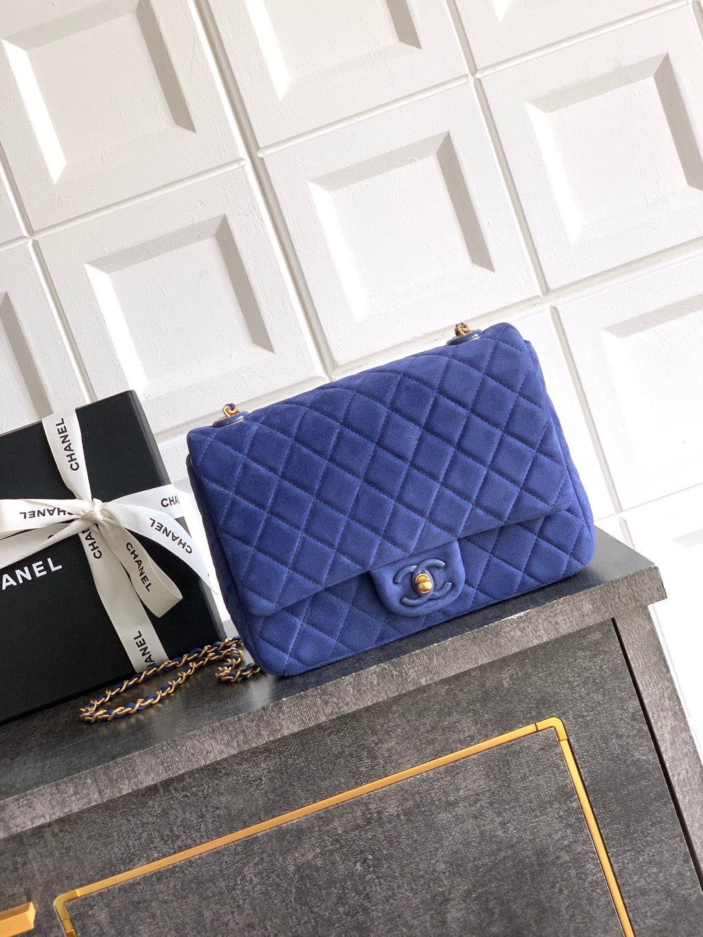 Chanel Royal Blue Suede Bad