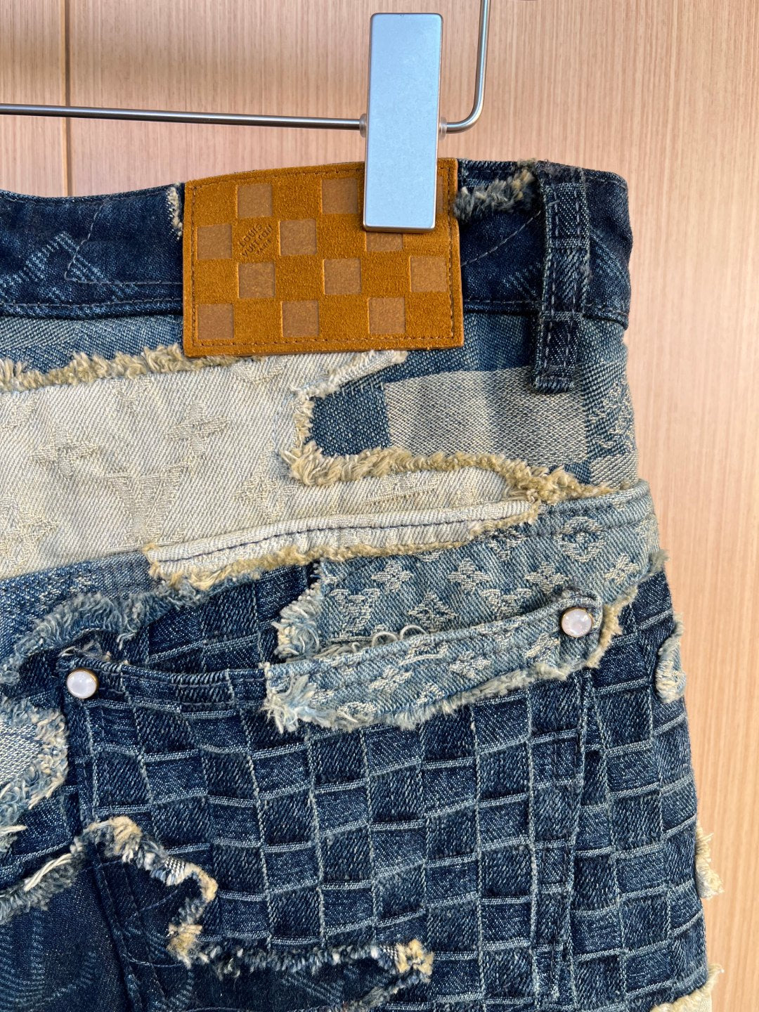 LV Denim Heavy-Duty  Patchwork Jeans