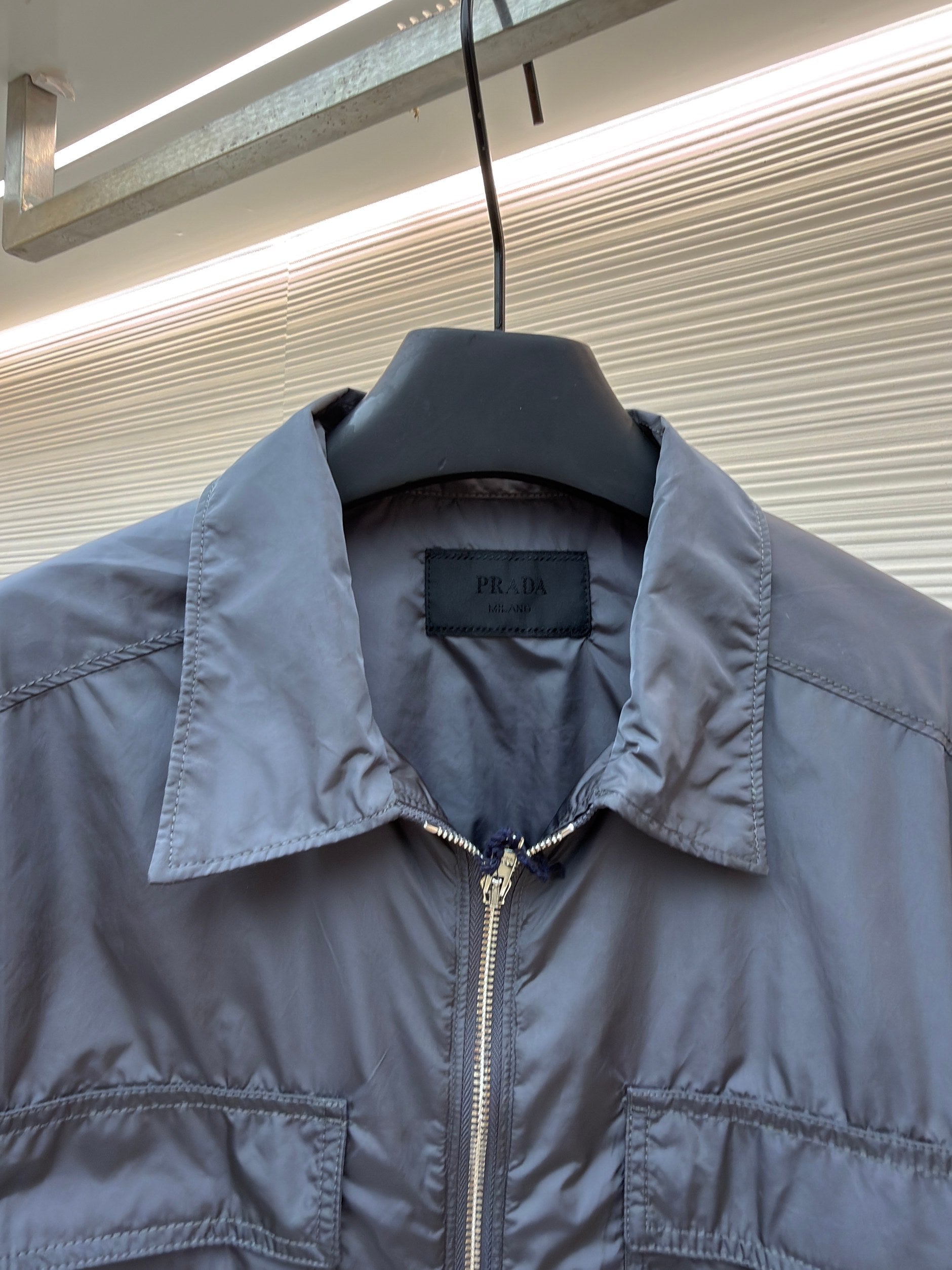 Prada Nylon Collar Shirt