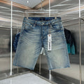 Purple Denim Shorts