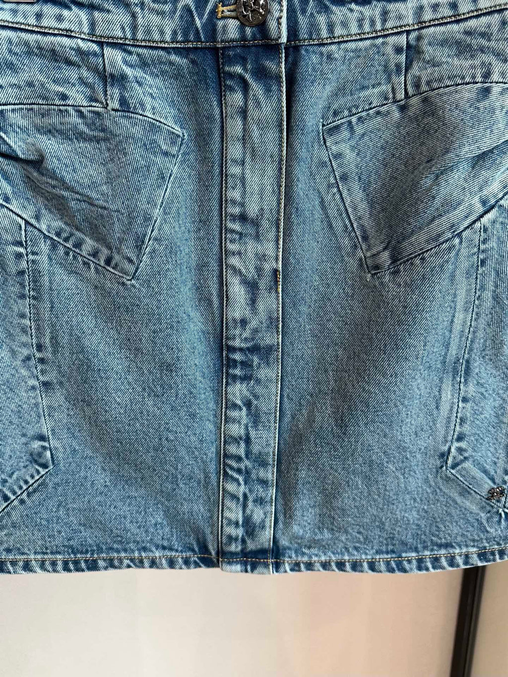 Chanel Women's bow denim Mini Shirt