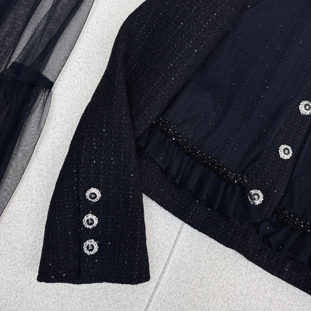 Chanel Woven Collared Coat