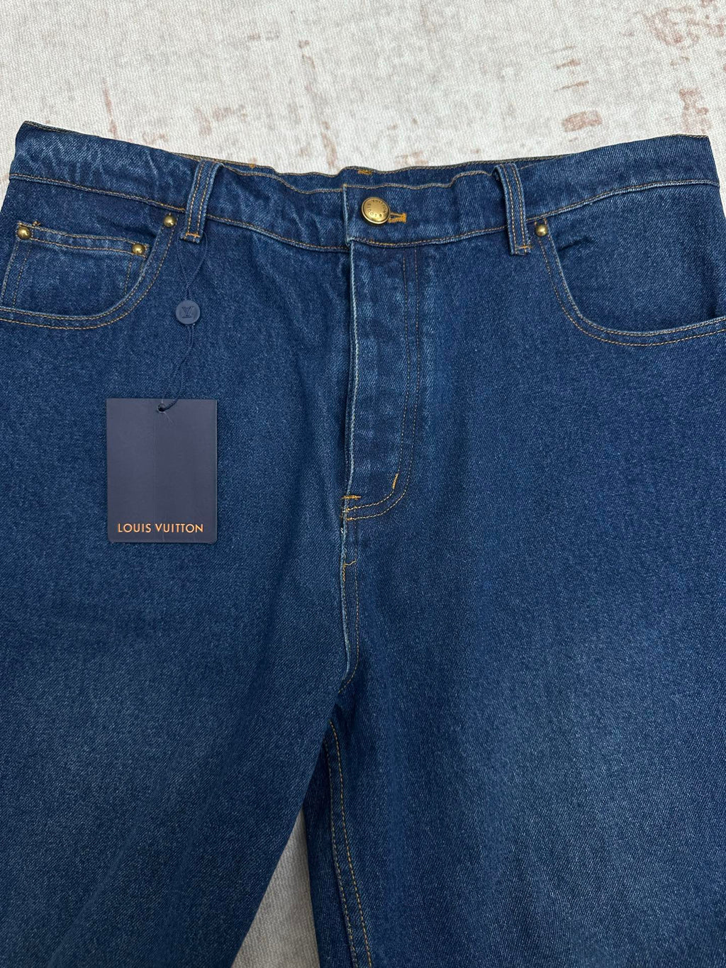 LV Monogram Cuffed Jeans