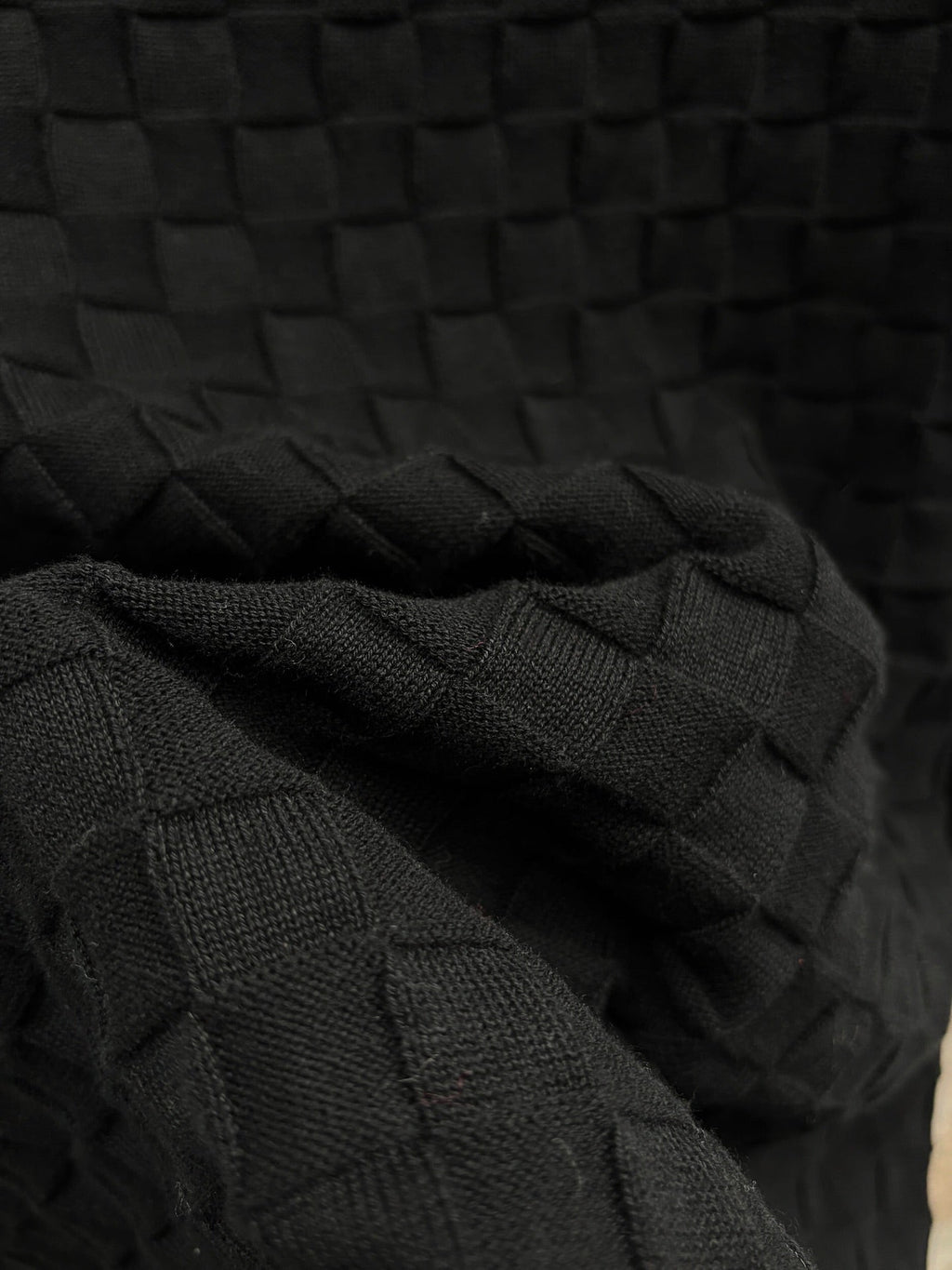LV Black Jacquard Embroidered T-Shirt