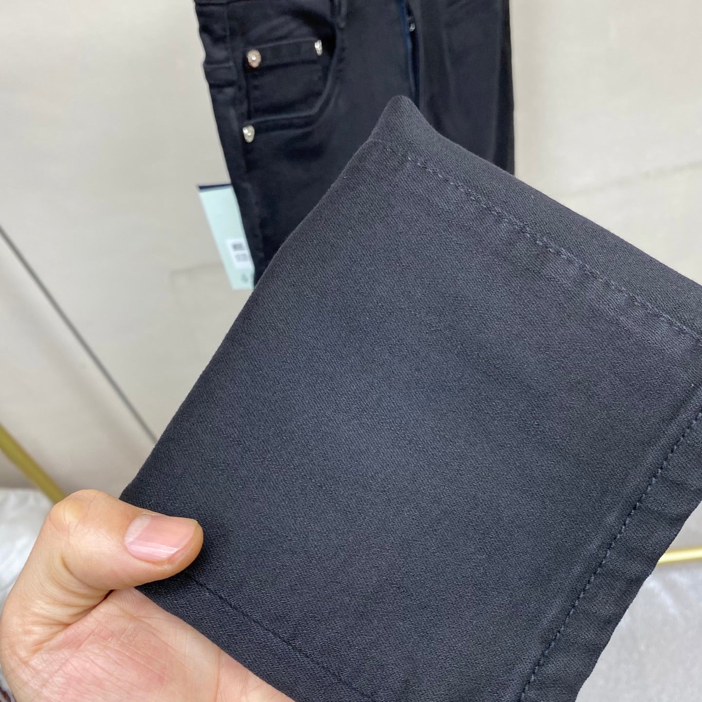 Prada Black Denim Fitted Jeans