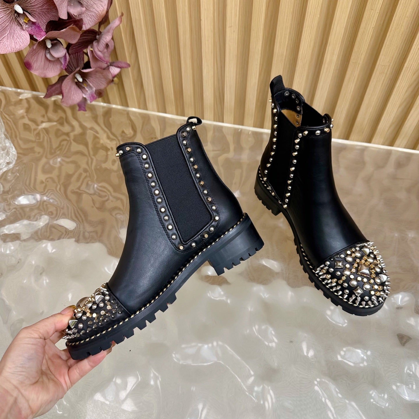 Women's Christian Louboutin studded ankle boots