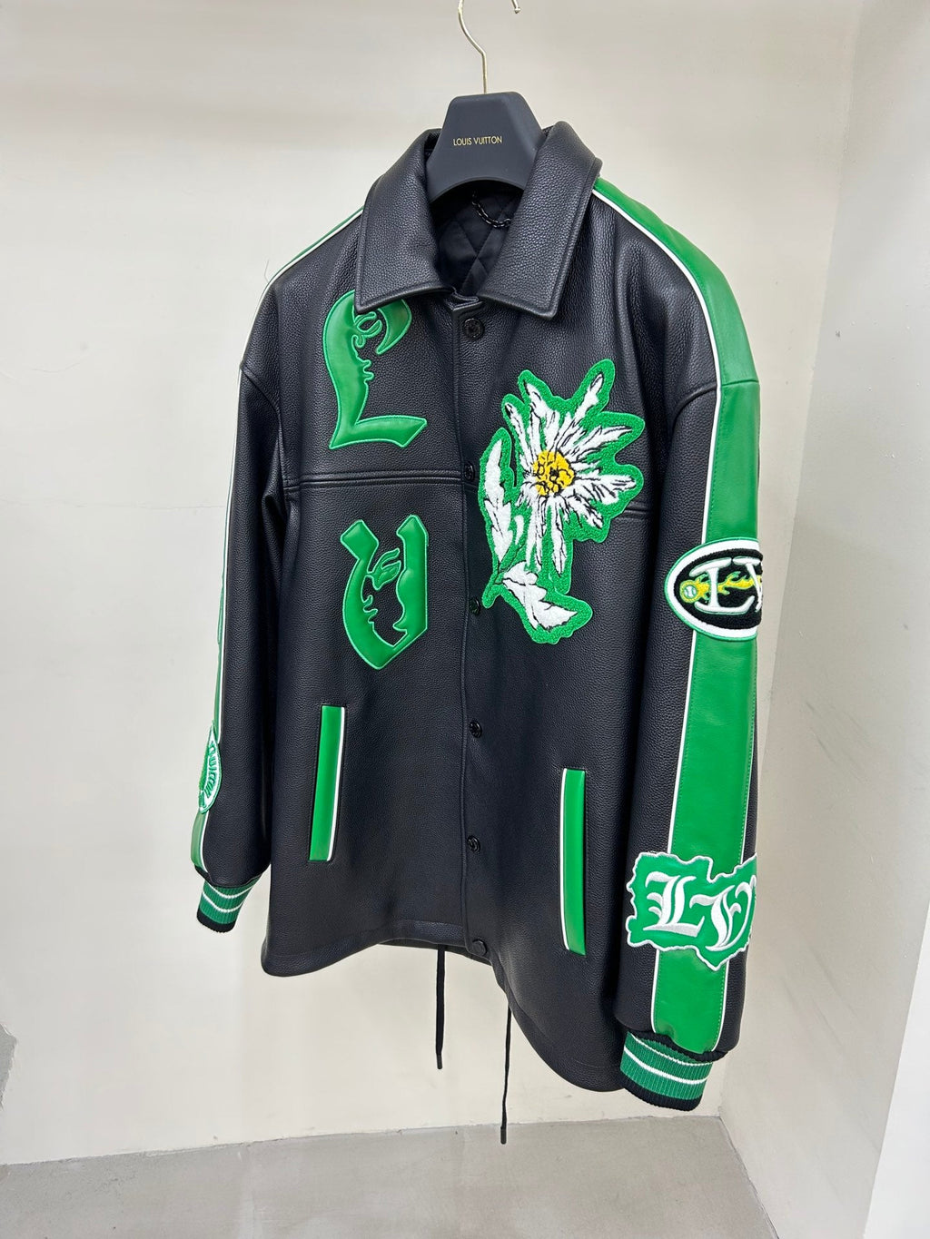 LV Embroidered Baseball Jacket