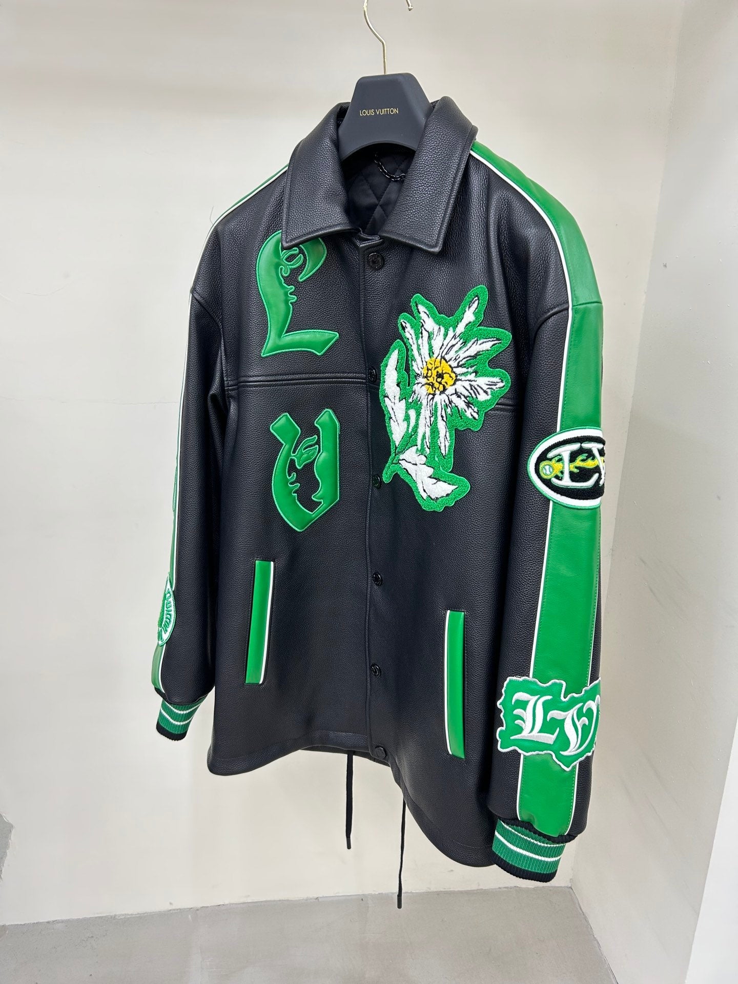 LV Embroidered Baseball Jacket
