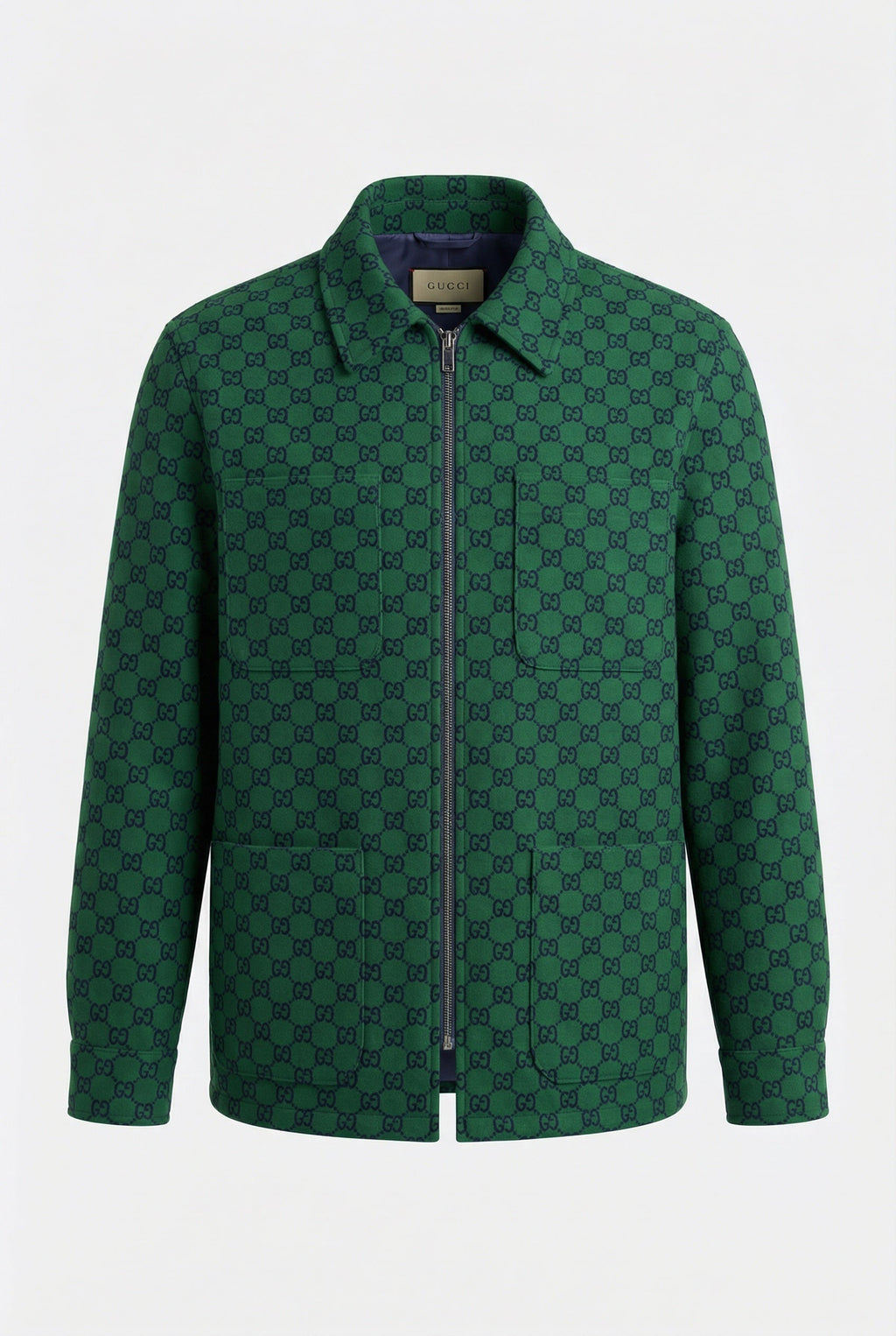 Gucci Monogram Double G Wool Jacket