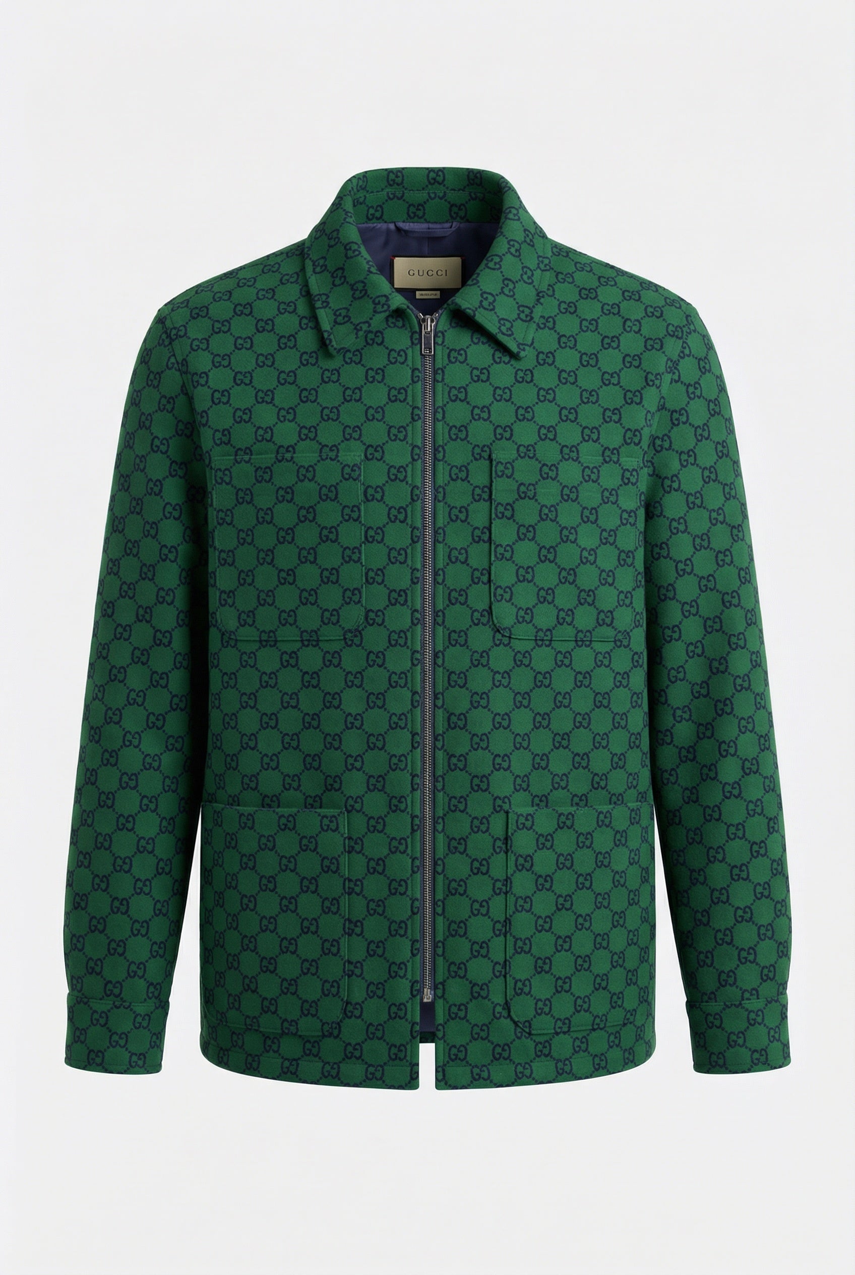 Gucci Monogram Double G Wool Jacket