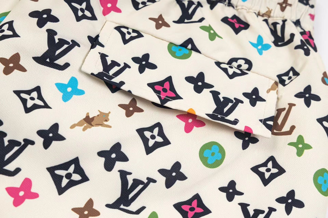 LV Mulberry Silk Shorts