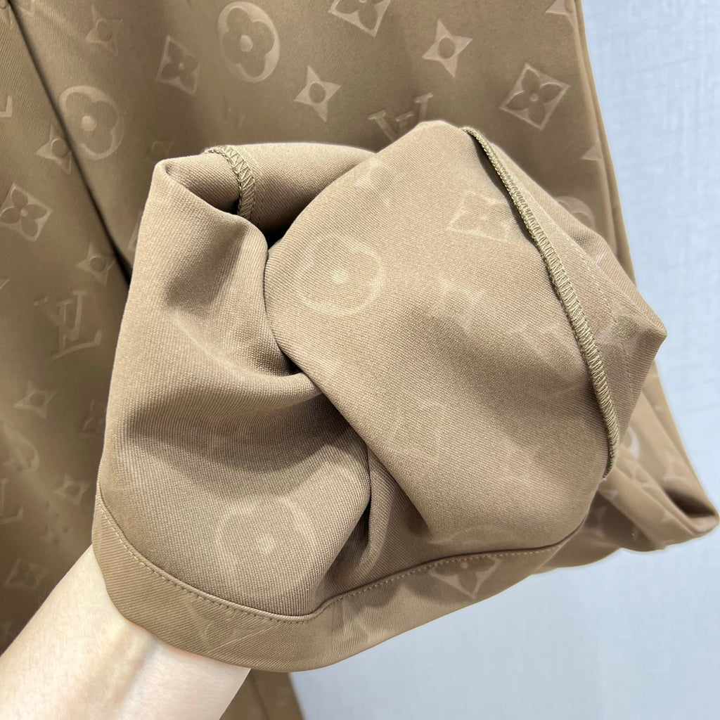 LV Embossed Straight-Leg Trousers