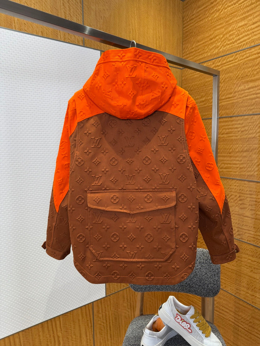 LV Patchwork Embossed Jacket & Pants Set