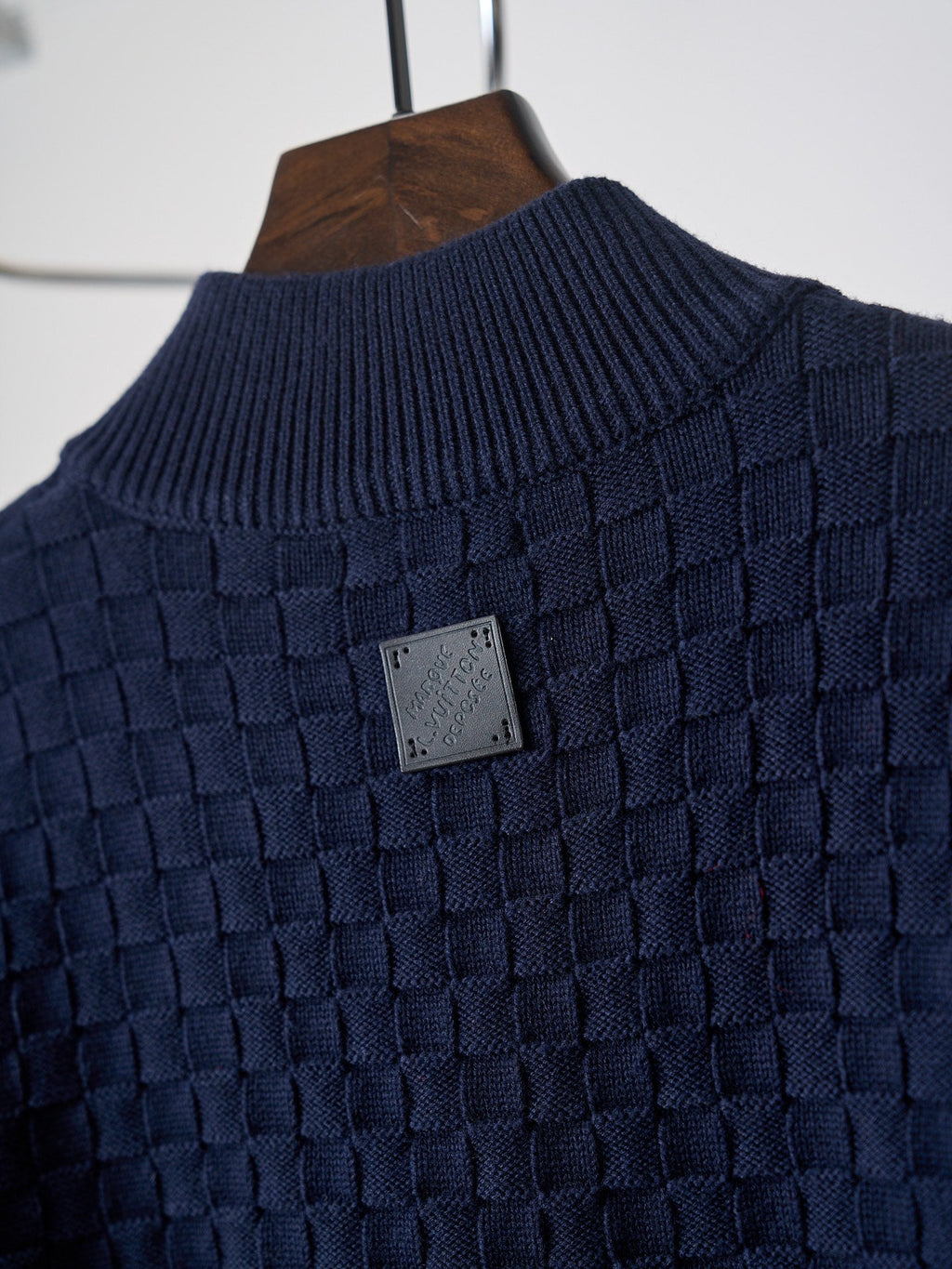 LV Damier Half-zip Knit Sweater