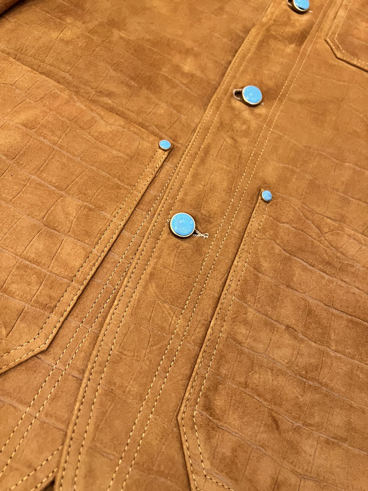 LV GoatSkin Suede Genuine Leather Jacket