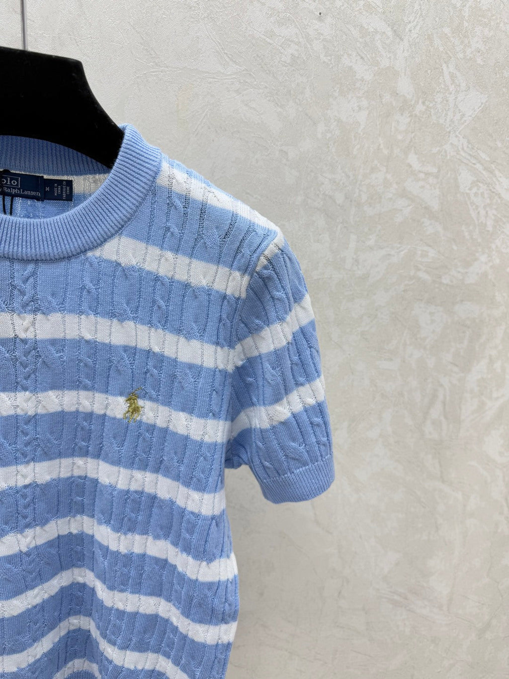 Women's Polo Stripe Knit Shirt