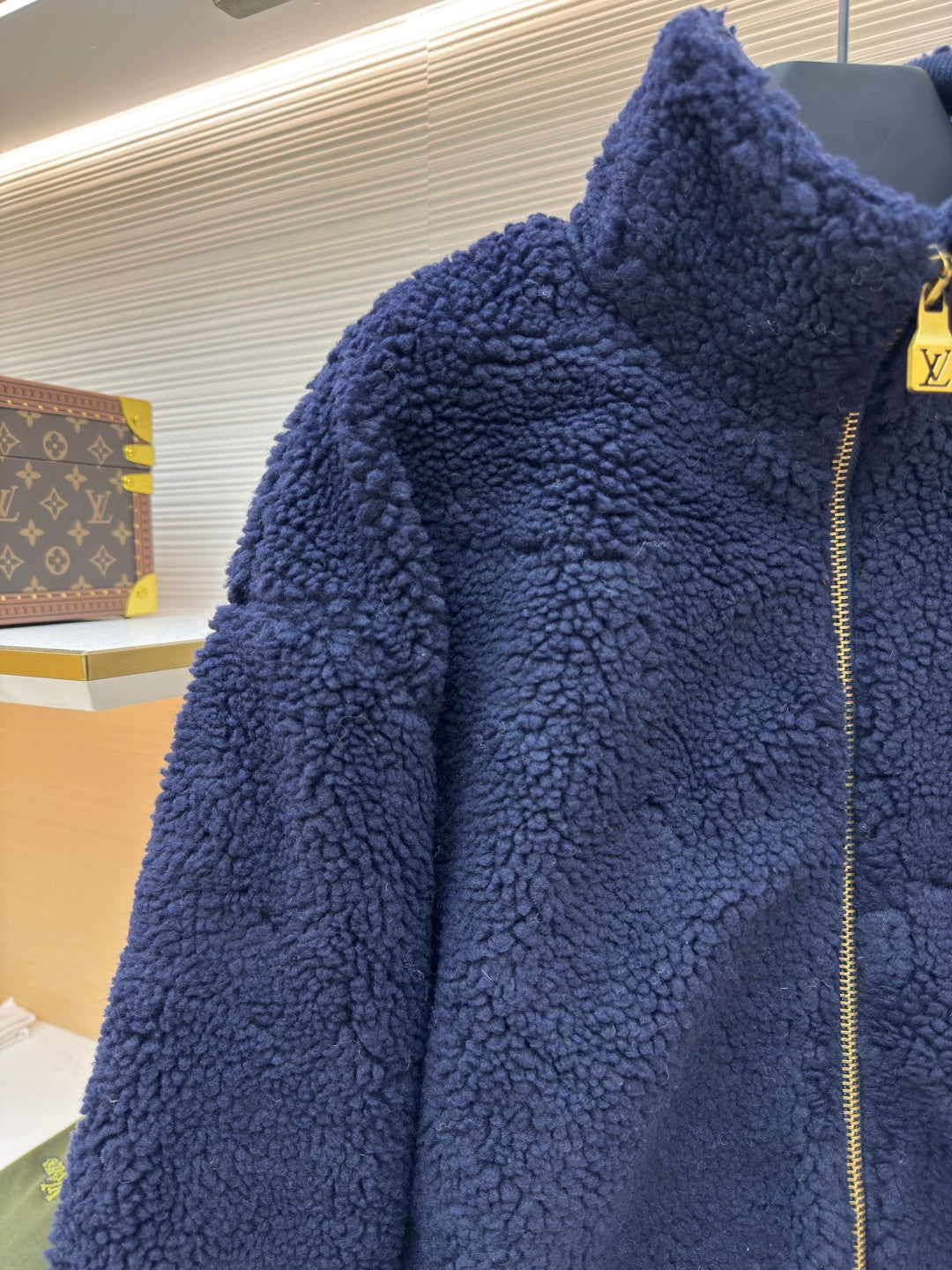 LV Teddy Wool Waist-Clinching Jacket
