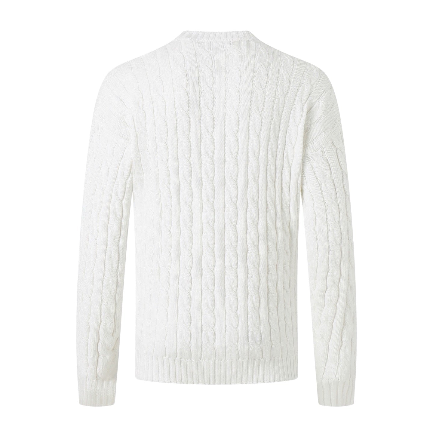 Prada Embroidered Cable Knit Sweater
